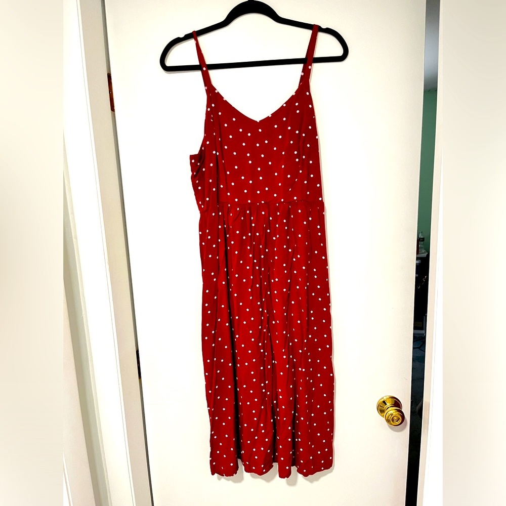 Fun and sweet red polka dot dress from Old Navy, size L